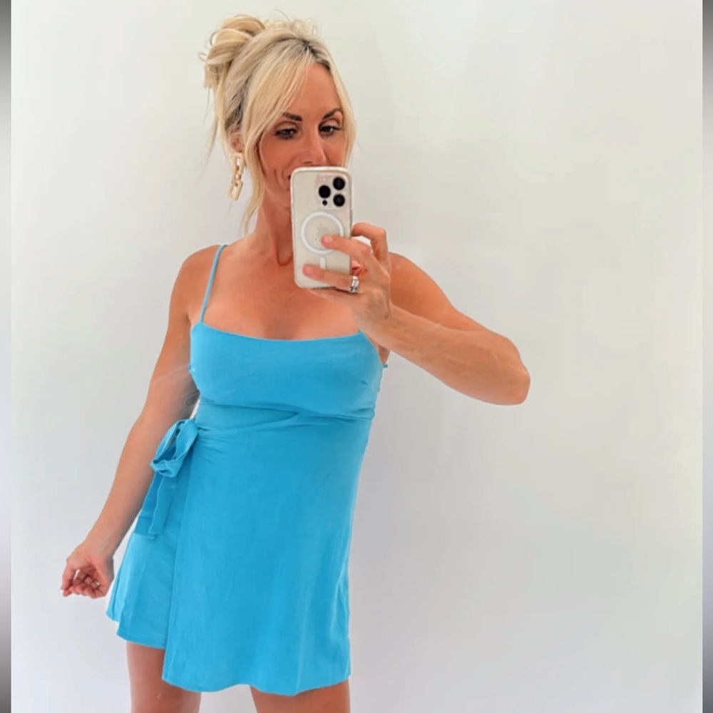 Blue romper NWT!!